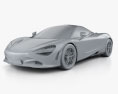 McLaren 720S 2020 3D-Modell clay render