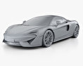 McLaren 570S Spider 2019 3D-Modell clay render