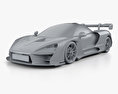 McLaren Senna 2020 3d model clay render