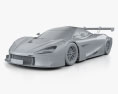 McLaren 720S GT3 2021 3d model clay render