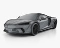 McLaren GT 2023 3D модель wire render