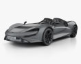 McLaren Elva 2023 Modello 3D wire render