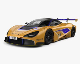 McLaren 720S GT3 con interior 2021 Modelo 3D