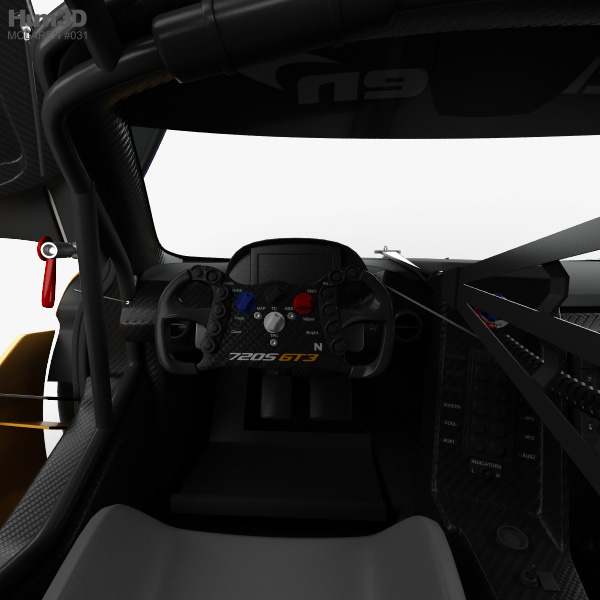 McLaren 720S GT3 인테리어 가 있는 2021 3D 모델 - 차량 on 3DModels