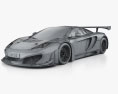 McLaren MP4-12C GT3 2014 3D模型 wire render