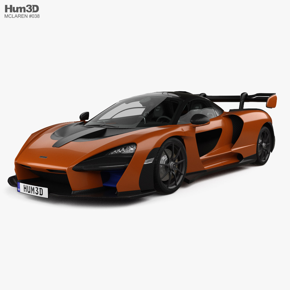 McLaren Senna 인테리어 가 있는 2019 3D 모델 