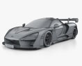 McLaren Senna インテリアと 2022 3Dモデル wire render