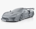 McLaren Senna з детальним інтер'єром 2022 3D модель clay render