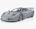 McLaren F1 LM XP1 インテリアと 1998 3Dモデル clay render