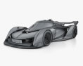 McLaren Solus GT 2024 3D-Modell wire render