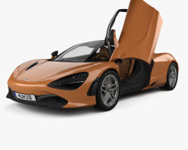 McLaren 720S with HQ interior 2020 3D model