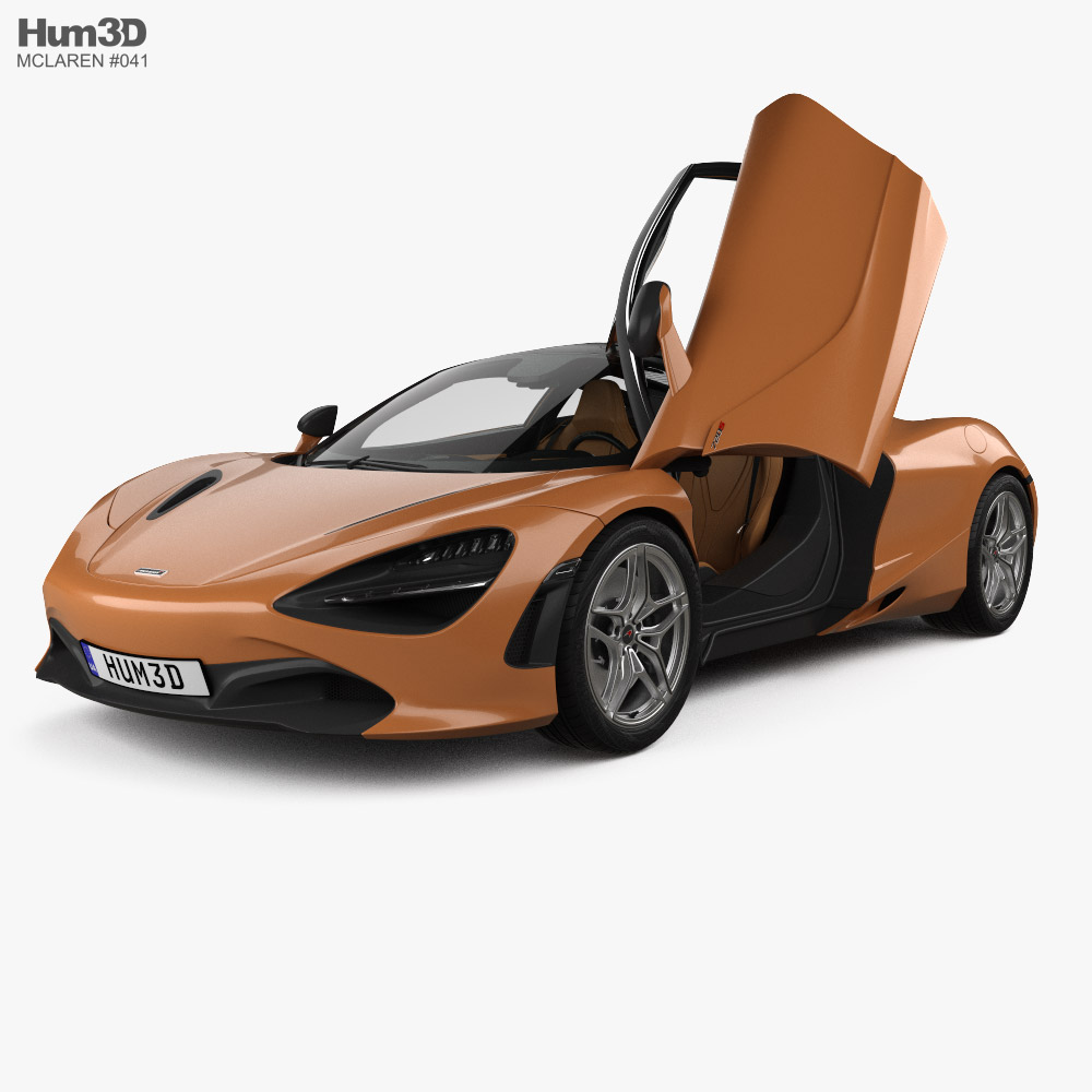 McLaren 720S 인테리어 가 있는 2020 3D 모델 