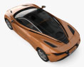 McLaren 720S с детальным интерьером 2023 3D модель top view