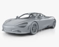 McLaren 720S з детальним інтер'єром 2023 3D модель clay render