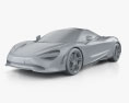 McLaren 750S coupé 2024 3D-Modell clay render