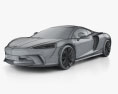McLaren GTS 2024 3D-Modell wire render