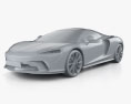 McLaren GTS 2024 3D модель clay render