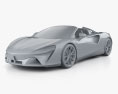 McLaren Artura spider 2024 3d model clay render