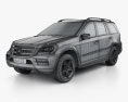 Mercedes-Benz GL级 2012 3D模型 wire render