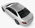 Mercedes-Benz C-Klasse 2013 3D-Modell Draufsicht