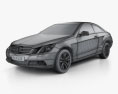 Mercedes-Benz E 클래스 쿠페 2011 3D 모델  wire render