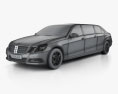 Mercedes Binz E级 加长轿车 2010 3D模型 wire render