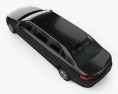 Mercedes Binz E-Klasse Limousine 2010 3D-Modell Draufsicht