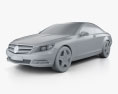 Mercedes-Benz CLクラス W216 2014 3Dモデル clay render