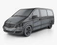 Mercedes-Benz Viano Extralong 2013 3D模型 wire render