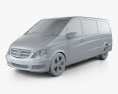 Mercedes-Benz Viano Extralong 2013 3D 모델  clay render