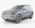 Mercedes-Benz M-Class 2014 3d model clay render