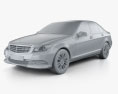 Mercedes-Benz C-class sedan 2014 3d model clay render