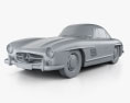 Mercedes-Benz 300 SL Gullwing 1954 3d model clay render