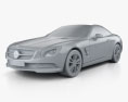 Mercedes-Benz SLクラス 2015 3Dモデル clay render