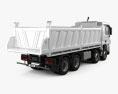 Mercedes-Benz Actros Tipper 4アクスル 2014 3Dモデル 後ろ姿