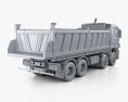 Mercedes-Benz Actros Tipper 4アクスル 2014 3Dモデル