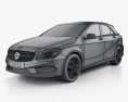 Mercedes-Benz A级 2015 3D模型 wire render