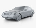 Mercedes-Benz S级 (W140) 2006 3D模型 clay render