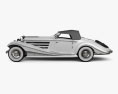 Mercedes-Benz 500K Special 雙座敞篷車 1936 3D模型 侧视图