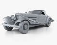 Mercedes-Benz 500K Special Roadster 1936 3D-Modell clay render