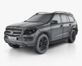 Mercedes-Benz GL级 X166 2016 3D模型 wire render