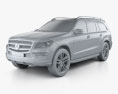 Mercedes-Benz GL级 X166 2016 3D模型 clay render