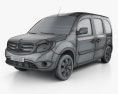 Mercedes-Benz Citan Mixto 2016 3D模型 wire render