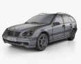 Mercedes-Benz Clase C (W203) estate 2007 Modelo 3D wire render