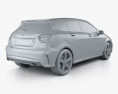 Mercedes-Benz A 클래스 인테리어 가 있는 2015 3D 모델 