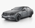 Mercedes-Benz E级 (W212) 轿车 2014 3D模型 wire render