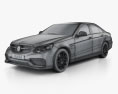 Mercedes-Benz E级 63 AMG 2016 3D模型 wire render