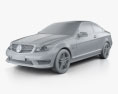Mercedes-Benz C-class 63 AMG coupe 2014 3d model clay render