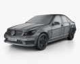 Mercedes-Benz Clase C 63 AMG Sedán 2014 Modelo 3D wire render