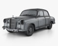 Mercedes-Benz Ponton 180 W120 1953 Modello 3D wire render